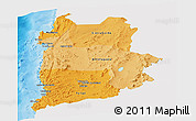 Political Shades Panoramic Map of ANTOFAGASTA, single color outside