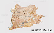 Satellite Panoramic Map of ANTOFAGASTA, cropped outside