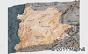 Satellite Panoramic Map of ANTOFAGASTA, darken, semi-desaturated