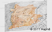 Satellite Panoramic Map of ANTOFAGASTA, lighten, desaturated