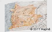 Satellite Panoramic Map of ANTOFAGASTA, lighten, semi-desaturated