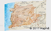 Satellite Panoramic Map of ANTOFAGASTA, shaded relief outside