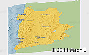 Savanna Style Panoramic Map of ANTOFAGASTA, single color outside