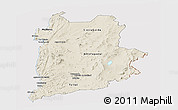 Shaded Relief Panoramic Map of ANTOFAGASTA, cropped outside