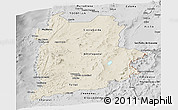 Shaded Relief Panoramic Map of ANTOFAGASTA, desaturated