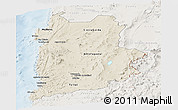 Shaded Relief Panoramic Map of ANTOFAGASTA, lighten