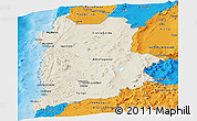 Shaded Relief Panoramic Map of ANTOFAGASTA, political outside