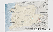 Shaded Relief Panoramic Map of ANTOFAGASTA, semi-desaturated