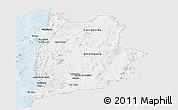Silver Style Panoramic Map of ANTOFAGASTA, single color outside