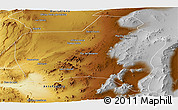 Physical Panoramic Map of Sierra Gorda