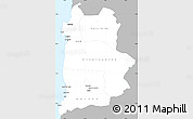 Gray Simple Map of ANTOFAGASTA, single color outside