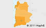 Political Shades Simple Map of ANTOFAGASTA, single color outside