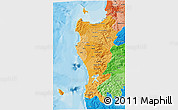 Political Shades 3D Map of ARAUCO