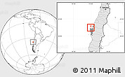 Blank Location Map of Arauco (Is.), highlighted country, highlighted parent region
