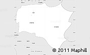 Silver Style Simple Map of Curanilahue