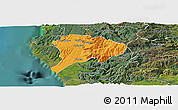 Political Panoramic Map of Los Alamos, satellite outside