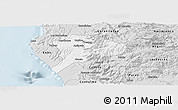 Silver Style Panoramic Map of Los Alamos