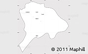 Silver Style Simple Map of Los Alamos, cropped outside