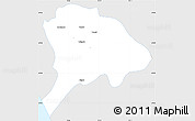Silver Style Simple Map of Los Alamos, single color outside
