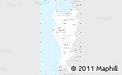 Silver Style Simple Map of ARAUCO