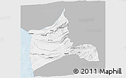 Gray 3D Map of ARICA, single color outside