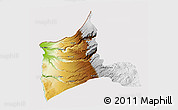 Physical 3D Map of ARICA, cropped outside