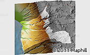 Physical 3D Map of ARICA, darken