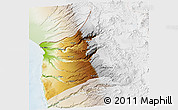 Physical 3D Map of ARICA, lighten