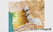 Physical 3D Map of ARICA, satellite outside