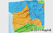 Political Shades 3D Map of ARICA