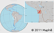 Gray Location Map of Arica