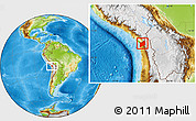 Physical Location Map of Arica