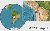 Satellite Location Map of Arica