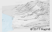 Silver Style Panoramic Map of Arica