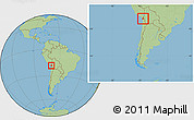 Savanna Style Location Map of ARICA, within the entire country