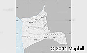 Gray Map of ARICA, single color outside