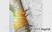 Physical Map of ARICA, semi-desaturated