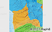 Political Shades Map of ARICA