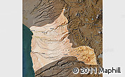 Satellite Map of ARICA, darken