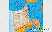 Satellite Map of ARICA, political outside