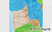 Satellite Map of ARICA, political shades outside