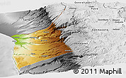 Physical Panoramic Map of ARICA, desaturated