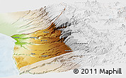 Physical Panoramic Map of ARICA, lighten