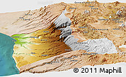 Physical Panoramic Map of ARICA, satellite outside