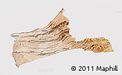 Satellite Panoramic Map of ARICA, cropped outside