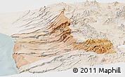Satellite Panoramic Map of ARICA, lighten