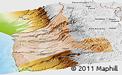 Satellite Panoramic Map of ARICA, physical outside