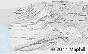 Silver Style Panoramic Map of ARICA