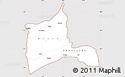 Classic Style Simple Map of ARICA, cropped outside