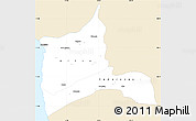Classic Style Simple Map of ARICA, single color outside